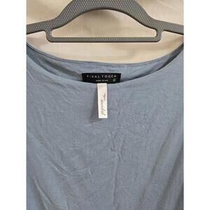 Final Touch Light Blue Sleeveless Modal Crop Top size L